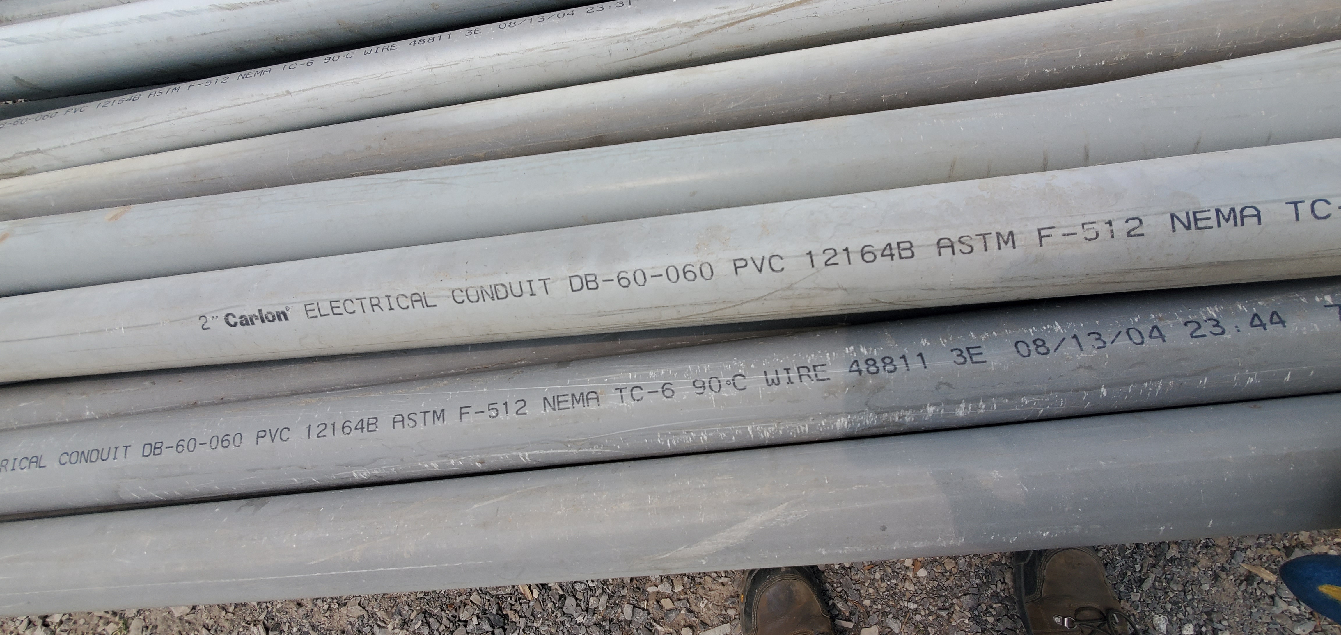 CONDUIT, RGD PVC BELLED END 2INx20FT